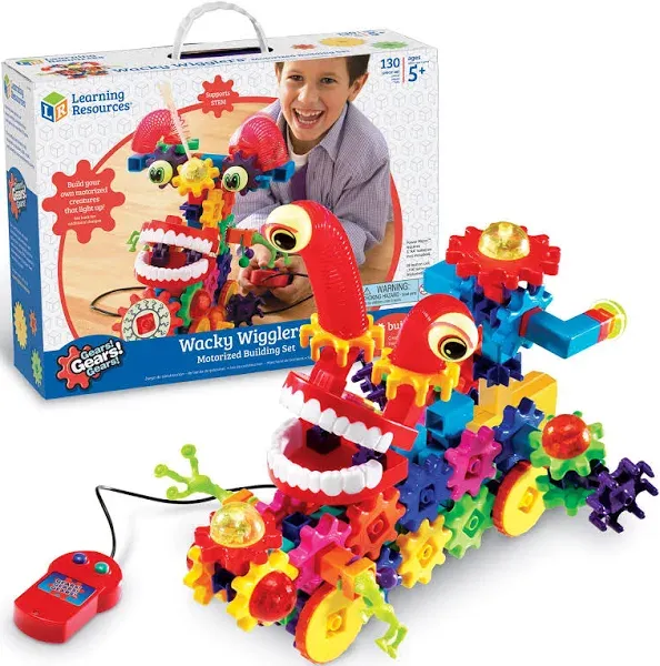 Learning Resources Gears! Gears! Gears! Wacky Wigglers Motorized Building Set