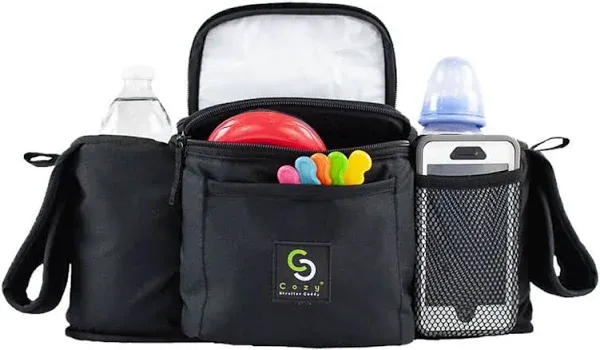 Cozy Cover Stroller Organizer Insulated Storage Caddy Basket, Black(Used)