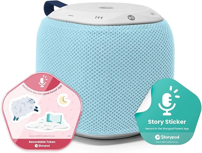 Storypod The Learning-First Audio Play System | Starter Set Plus Interchangeable Baby Blue Sleeve | Interactive Educational Toy & Storyteller | Boys & Girls | Young Kids | Toddlers & Preschoolers