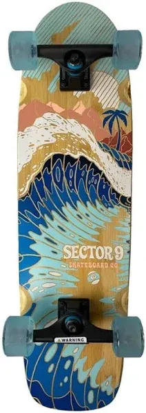 Sector 9 Unisex Bamboozler Bora Bora Complete Cruiser, Adult, Multi, 31.5