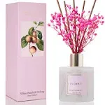 Cocorrína Cocorrna Reed Diffuser Sets 6.7 oz. White Peach& Oolong Scented Diffuser with 8