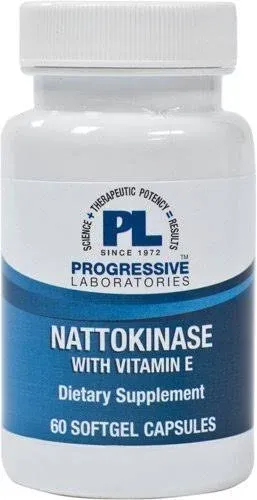 Progressive Labs , Nattokinase with Vitamin E 60 Gels