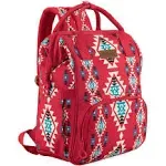 Wrangler Aztec Printed Callie Burgundy Backpack