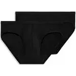 Jockey Men's Elance Microfiber Bikini - 2 Pack S Black