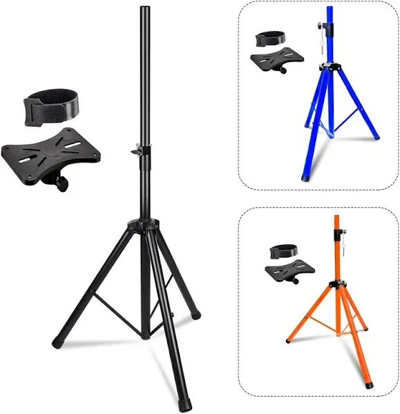 5 Core Speaker Stand Tripod Floor Heavy Duty Adjustable Up to 72 Inch DJ Studio Monitor Stands Pole Mount - SS HD 1PK ORG WOB