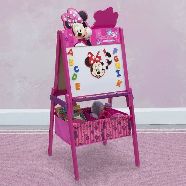 Children Wooden Double-Sided Kids Easel with Storage