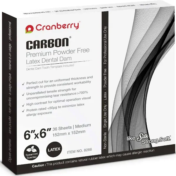 Cranberry USA CR8266 Carbon Dental Dam