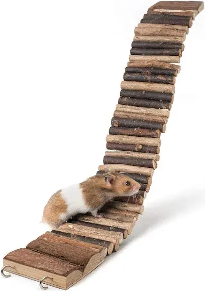 Niteangel Hamster Suspension Bridge Toy - Long Climbing Ladder for Dwarf Syrian Hamster Mice Mouse Gerbils and Other Small Animals (21.8" L x 2.8" W)