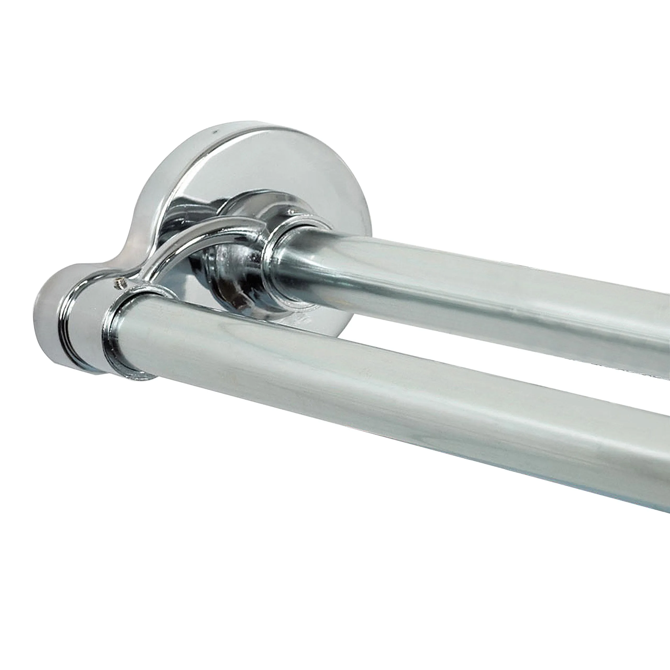 Zenna Home 36602SS 44" To 72" Chrome Double Shower Rod