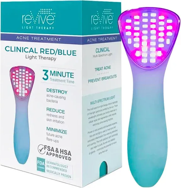 reVive Light Therapy Clinical Acne Treatment for Face, Blue Light Therapy Device