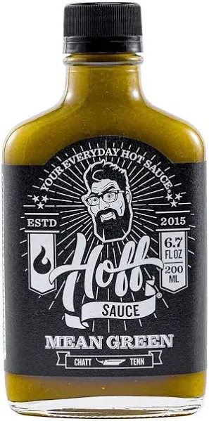 Hoff & Pepper Mean Green Hot Sauce, 6.7 FZ