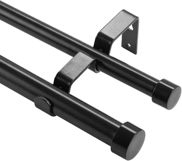 VEVOR 1 Inch Double Curtain Rods 36 to 72 Inches(3-6ft), Drapery Rods for Window