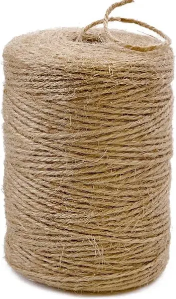 PerkHomy Natural Jute Twine 600 Feet Long Twine String for Crafts Gift Wrapping Packing Gardening Wedding Decor (Brown 2mm * 600feet)