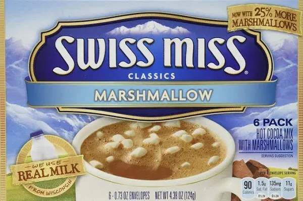 Swiss Miss Cocoa Milk Chocolate & Marshmallows 6ct.