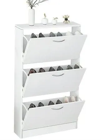 Hommoo 3-Flip Drawers Shoe Cabinet