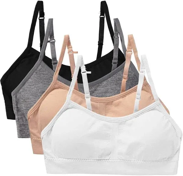 Popular Girls Padded Training Bra Pack – Crop Cami Training Bras for Girls. Seamless Bra Design with Removable Padding