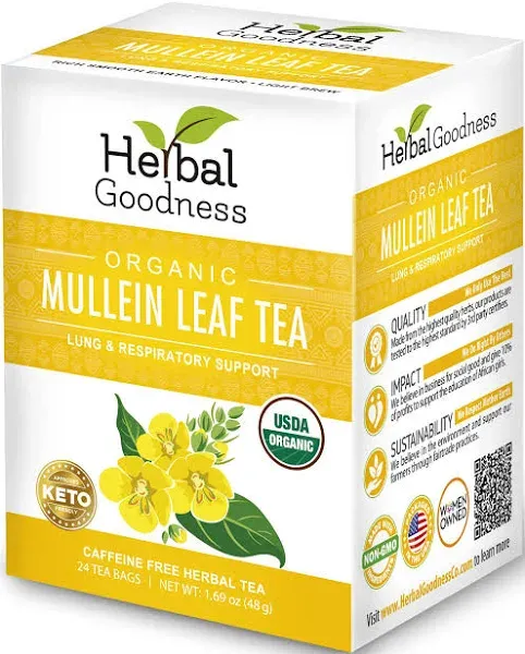 Herbal Goodness Mullein Leaf Tea Respiratory Health Digestive System Skin Health