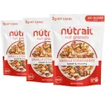 NuTrail Nut Granola Cereal, Vanilla Strawberry, No Sugar Added, Keto, Low Carb, Gluten Free, Grain Free, Healthy Breakfast 8 oz. 3 Count