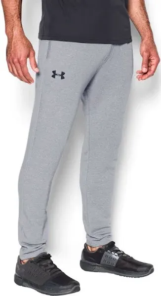 Mens Under Armour Pants Medium Gray Threadborne Fleece Pants Fitted Joggers New