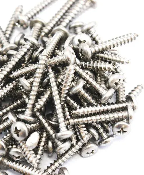 80 Piece Truss Head Screw Set for Dock Bumper Installation Marine Grade Stainless Steel 10 x 1-1/4 Inches SS