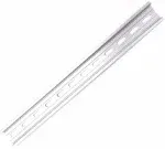 1 Piece DIN Rail Slotted Aluminum RoHS 12&#034; Inches Long 35mm 7.5mm T&amp;G