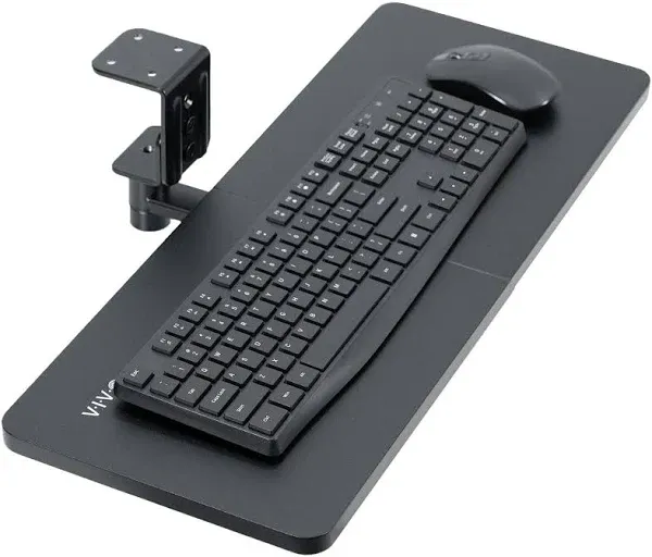 VIVO Black 25 x 10 inch Screw-In Rotating Computer Keyboard and Mouse Tray