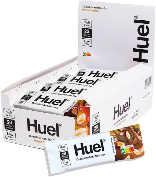 Huel Complete Nutrition Vegan Protein Bars | Dark Chocolate Raspberry | 13g Protein, 27 Vitamins and Minerals, 2g Sugar, Non-GMO, 100% Plant Based Snack | 12 Pack