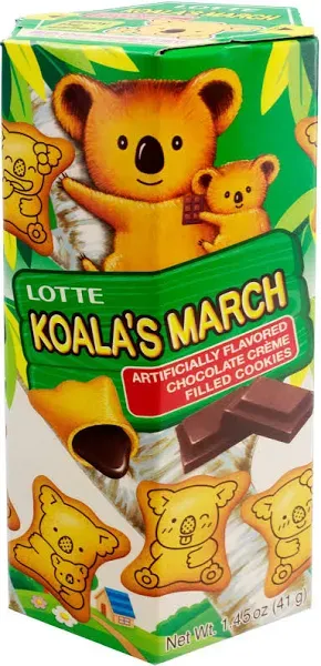 Lotte Koala&#039;s March Cookie with Chocolate Cream, 1.45 oz