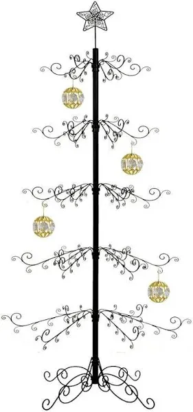 HOHIYA Wrought Iron Christmas Tree Ornament Display Stand