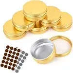 Aluminum Metal Tins 1 Ounce 48 Pack Round Tin Containers Storage Tins Metal J...