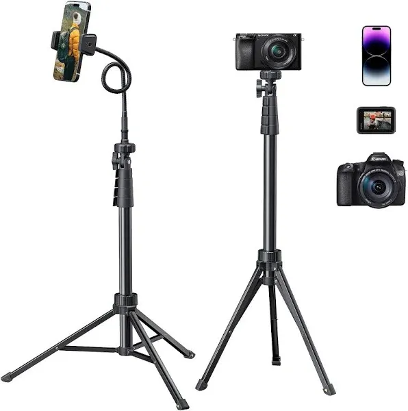 Eicaus 88'' Flexible Cell Phone Tripod with 14.95'' Gooseneck, Phone, Camera