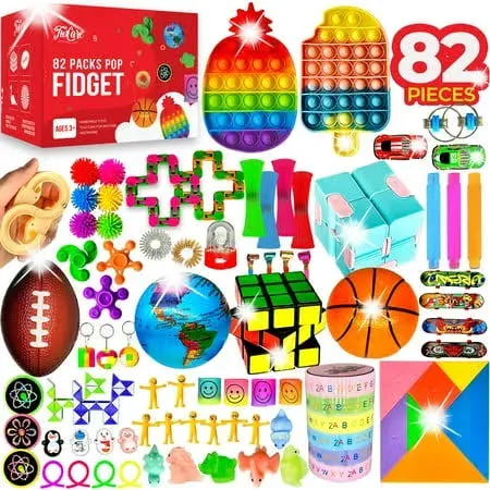 82 Pack Set, Sensory Party Favors Gifts for Boy Girl Adults Autism Stocking S...