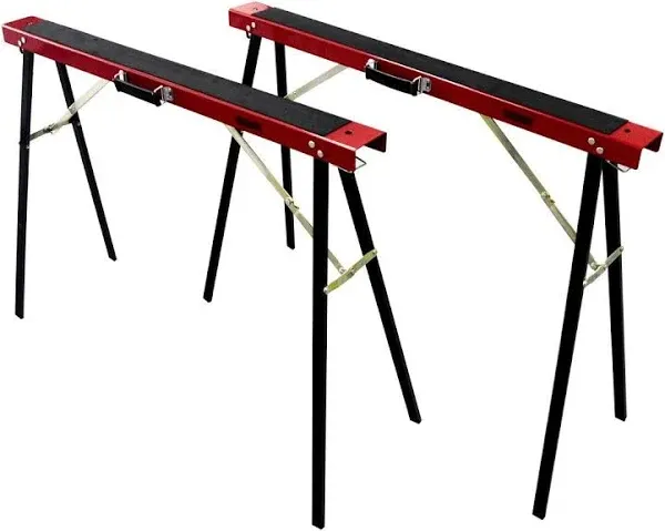 TOMAX Portable Folding Sawhorse Heavy Duty 275lb Weight Capacity Each Twin Pack