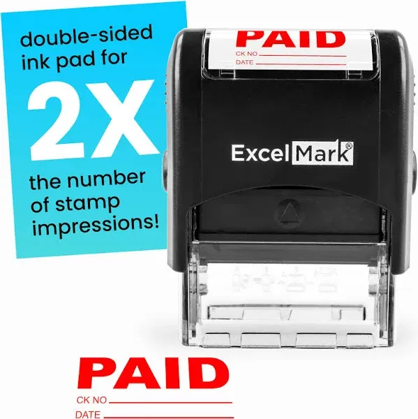 ExcelMark Self Inking Rubber Stamp