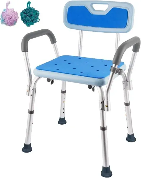 Shower Chair with Arms Heavy Duty Bath Chair with Back inside Shower Heavy Duty