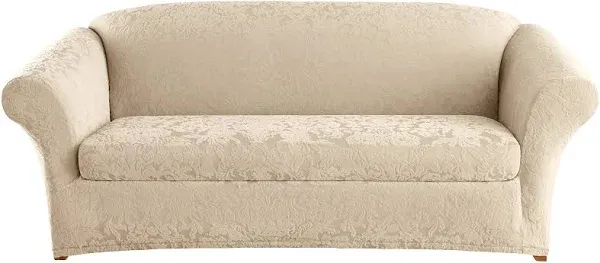 SureFit Stretch Jacquard Damask 2 Piece Sofa Slipcover