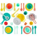 B. Toys - Play Kitchen Accessories - Cookware, Dishes, Utensils - 33-Piece Play Set for Kids - Pretend Play Toys - 3 Years + - Mini Chef Kitchen Set