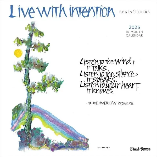 Live with Intention 2025 Square Wall Calendar