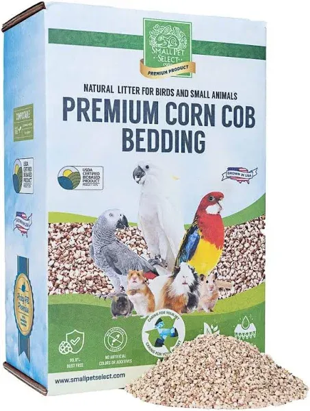 Small Pet Select 100% Natural Corn Cob Bedding for Pets Small Animal & Bird Cage Litter Safe for Hamsters