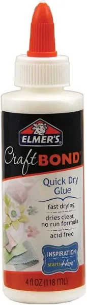 Elmer's Craft Bond Quick Dry Glue, 4 oz., 1 Count