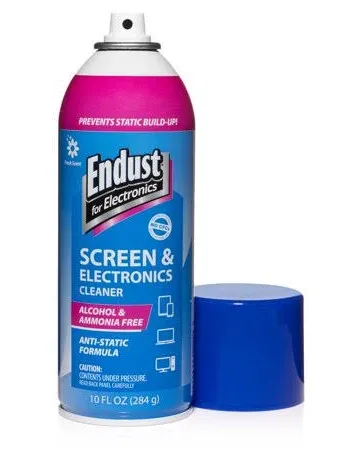 Endust for Electronics; Anti-Static Screen & Electronics Multi-Surface Foaming Cleaning Spray with Extra Large Microfiber Towel; 10 oz. Aerosol + 16"x16" Towel (096010PT)