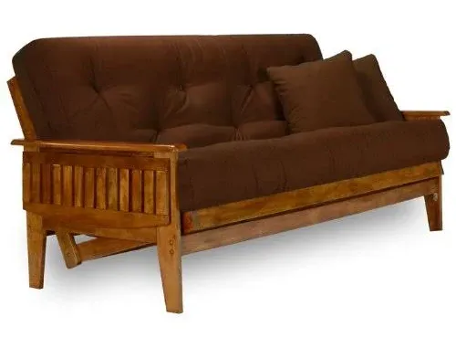 Nirvana Futons Eastridge Futon Frame - Queen Size (Frame Only), Solid Hardwood