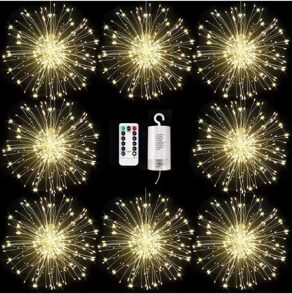 8 Pack Firework Lights 120 LED Copper Wire Firework Lights