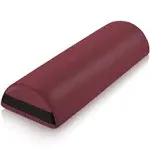 Saloniture Jumbo Half 26" x 9" x 4.5" Round Massage Table Bolster Pillow Pad - Burgundy