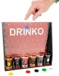 Fairly Odd Novelties DRINKO Drinking Game - Social Shot Glass Party Fun for Groups & Couples - Multicolor, Glass Shots, Durable Board with Metal Pegs - The Ultimate Party Starter!