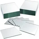 50 Pack Square Glass Mirror Tiles, 4 inch Panels for Crafts, Centerpieces, DIY Home Decor