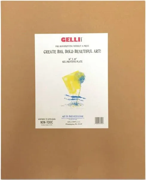 Gelli Arts Gel Printing Plate - Clear, Reusable Gelli Arts Gel Plates for Printing. Monoprinting & Printmaking Supplies for Arts & Crafts. 16" x 20"