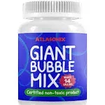 Huge Bubbles Mix Solution 14 Gallons Non Toxic Powder Concentrate Refill for Giant Big Bubble Wands and Machines Safe for Kids and Pets on Summer Outdoor Birthday Fun Party Activity Dog Edible