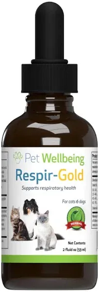 Respir-Gold - for Easy Breathing in Dogs - 2 oz by Pet Wellbeing