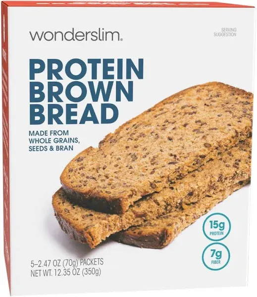 WonderSlim Protein Grain & Seed Brown Bread, 7g Fiber, Low Carb (5ct)